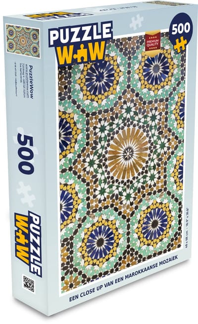 Puzzel Een close up van een Marokkaanse mozaïek - Legpuzzel - Puzzel 500 stukjes