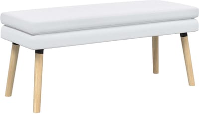 vidaXL - Dubbel-laags - bank - Wit - 110 - x - 40 - x - 47 - cm - Stof
