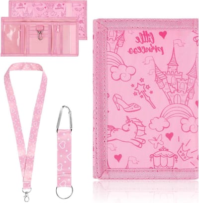 Schoudertas voor Kinderen met Gamepad Motief, Ideaal voor Jongens en Meisjes, Inclusief Sleutelhangers en Drievoudige Vouwfunctie, Roze Cartoon Ontwerp