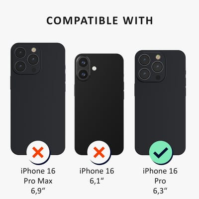 kalibri telefoonhoesje geschikt voor Apple iPhone 16 Pro hoesje - Smartphone case met 2x screenprotectors - Mobiele telefoon cover in transparant