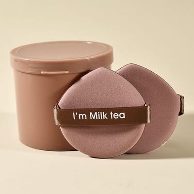 7 Stuks Make-up Sponsjes Druppelvorm – Milk Tea – 5.5*6 cm – Poeder, Foundation, BB Cream – Make-Up Spons Set – Driehoekige Blenders – Naadloze Make-Up Applicatie