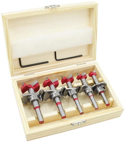 Forstnerboor Set van 5 Stuks - 15 mm, 20 mm, 25 mm, 30 mm, 35 mm - Verstelbare Houtboor voor Zacht en Hard Hout, Precisie en Efficiëntie in Houtbewerking