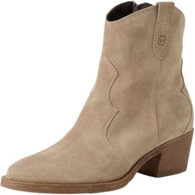 Tamaris dames cowboy-laarsjes van leer 1-25702-41-4B0 Laarzen Beige
