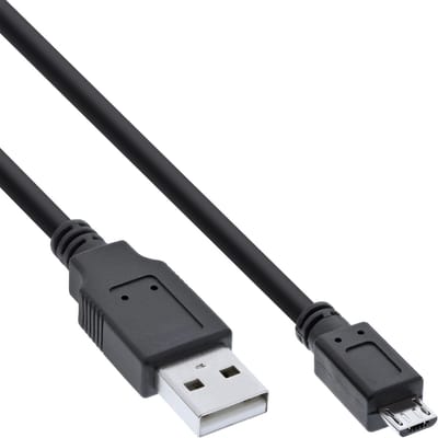 InLine 31720 USB-kabel 2 m USB A Micro-USB B Zwart