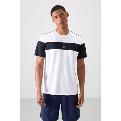 Heren Kleurblok Crew Neck T-Shirt