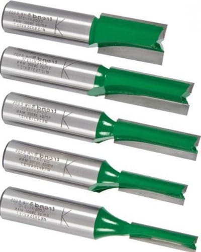 Imperial frezenset - 5-delige set rechte frezen - 1/4 inch tot 5/8 inch - pen- en gatfrees - SET/MT1X8MMTC