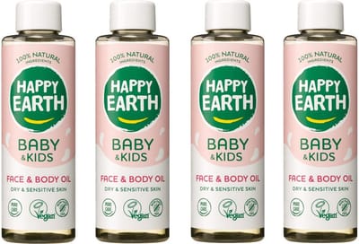 Happy Earth Baby & Kids 100% Natuurlijk Face & Body Oil 4 x 150 ml