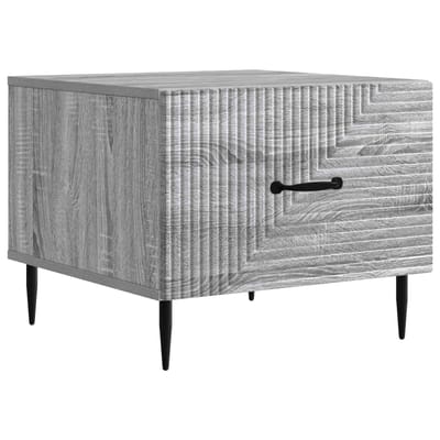 vidaXL - Salontafel - met - lade - Grijs - sonoma - 49 - x - 50 - x - 40 - cm - Bewerkt - hout