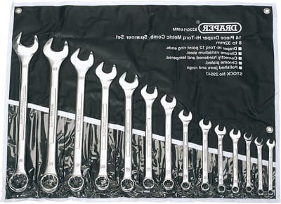 Metrische Hi-Torq-moersleutelset 14-delig - Draper 29547 - kwaliteit gereedschap