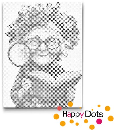 HappyDots DOT Painting Gekke oma's 10 - 30x40cm