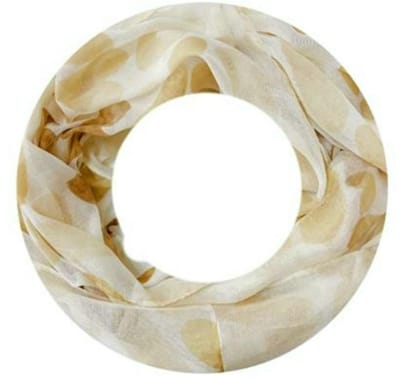 Dunne Colsjaal - Print - (23715#) - Khaki/Ecru