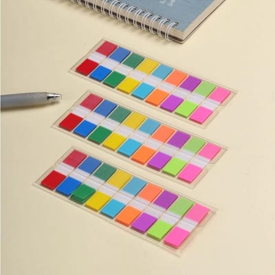 Set van 5 Transparante Plaknotities in Pasteltinten, Herbruikbare Zelfklevende Notities voor Kantoor en School, Waterdicht en Scheurvast (135 x 53 mm)