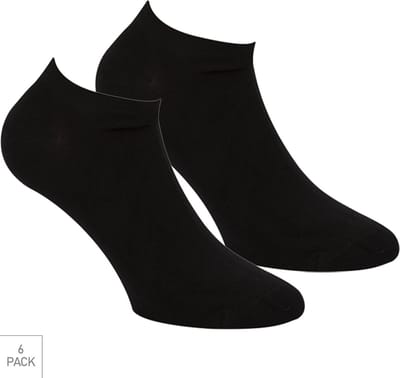 Boru Bamboo - 6-Pack - Sneakersokken - Bamboe - Hypoallergeen - Heren / Dames - zwart - 36-40 - 2303