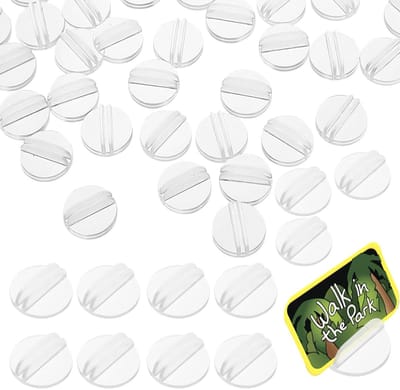 OmGoods - Dailygoody - Transparante Kaarthouders - 50 Stuks - Uniek Ontwerp - 2,4 x 2,4 cm - Bordspellen Accessoires - Stabiliteit - Geschikt voor Feestjes