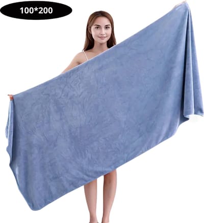 Livano Badlaken - Strandlaken - Badlakens - Strandhanddoek - Volwassenen - Handdoeken - Beach Towel - Stranddeken - Blauw 100x200