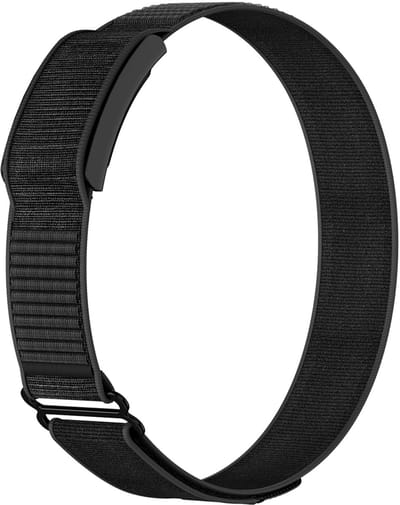 Stravo Nylon Bovenarmband – Geschikt voor Amazfit Helio – Comfortabele & Ademend Bicep Band – Zwart