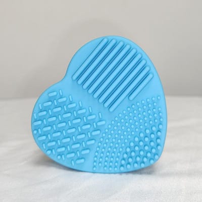 Multifunctionele make-upborstelreiniger Schoonheidspoederverwijderaar Make-upborstel Droog en nat reinigen Siliconen sponsgereedschap blue