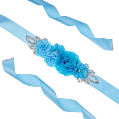 Handgemaakte Bruidsriem met Bloemen en Parels voor Bruiloften