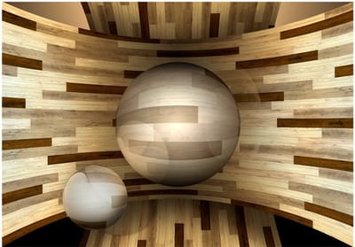 Fotobehang - Wooden orbit.