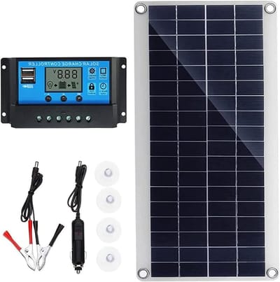 Zonnepaneel Kit - Zonne-energie Systeem - Stroom Opwekken - Monokristallijn Paneel - 300W 12 Volt - Zwart