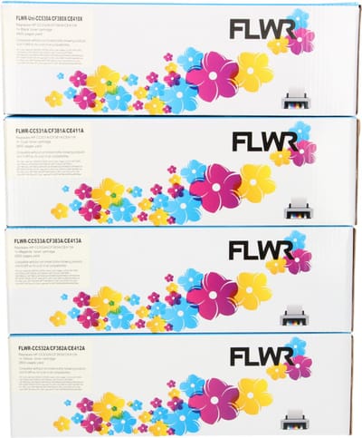FLWR - Toner / 305A / 4-pack Zwart en Kleur - Geschikt voor HP