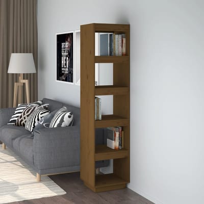 vidaXL - Boekenkast/kamerscherm - 40x35x167 - cm - grenenhout - honingbruin