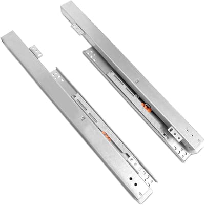 Uitbreidbare ladegeleiders met zachte sluiting, 180 mm, ideaal voor keukens en meubels, 1 paar