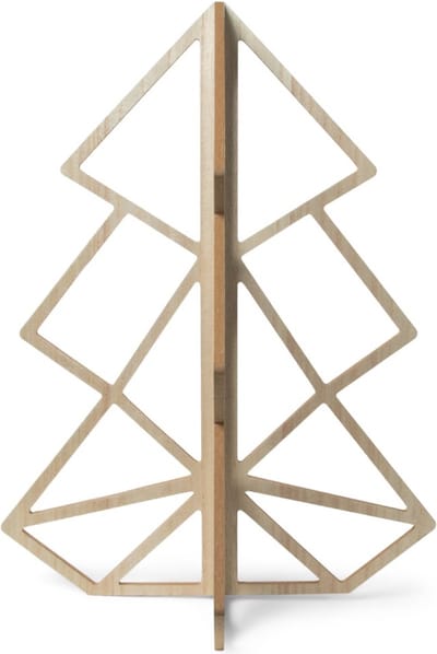 JENS LIVING - Houten kerstboom- 3D - Binnen - Lichtgewicht - 40 cm - Kerstdecoratie - Eenvoudig in elkaar te schuiven