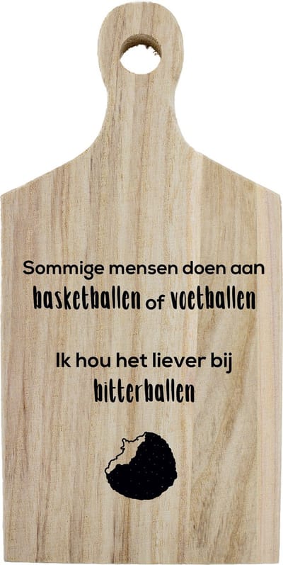 Borrelplank humor bitterballen – Grappig snackcadeau