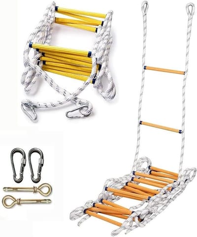 Noodladder - Vluchtladder - Veilige evacuatie - Brandvertragend materiaal - Tot 20 meter - Zwart