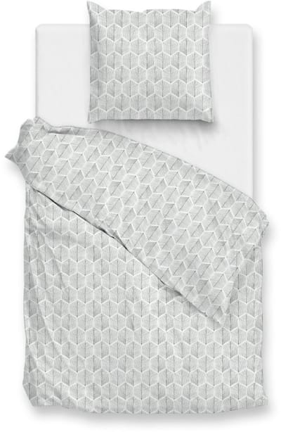 Zohome Dekbedovertrek Vittoria - Grey - Abstract - Dekbedovertrek 140x200/220 cm - 100% Microvezel - Eenpersoons Dekbedovertrek