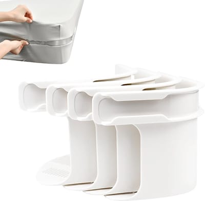 Set van 4 Bedlaken Bevestigingsclips met Vergrendelstrips, Antislip Hoekmatrassen en Bedlinnen Beveiliging