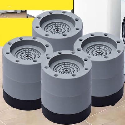 SPHProducts - Wasmachinevoeten - Antislip - Ruimtebesparend - Compact formaat - Geluidsreductie - Schokabsorptie - Geschikt voor kleine wasmachines