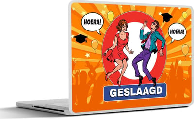 Laptop sticker - 11.6 inch - Spreuken - Quotes - 'Geslaagd' - Feest - 30x21cm - Laptopstickers - Laptop skin - Cover