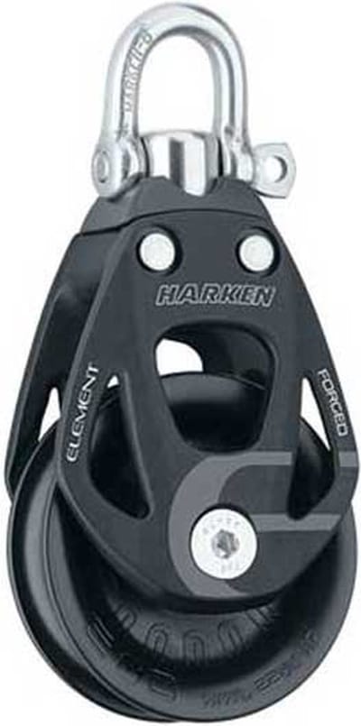 Harken 80 Mm Enkele Zwenkkatrol Zwart