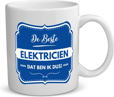 Akyol - de beste elektricien koffiemok - theemok - Elektricien - een elektricien - werk - afscheidscadeau - verjaardagscadeau - 350 ML inhoud