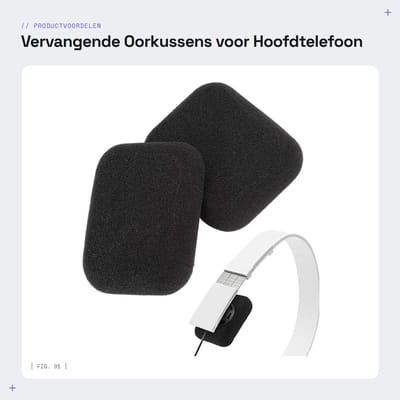 Dailygoods- Oorkussens Zachte Foam - Verbeterde Geluidsisolatie - Draagbare Hoofdtelefoon - Vervangende Covers - Comfortabele Oorkussens - Duurzaam en Flexibel - Hoofdtelefoonhoes