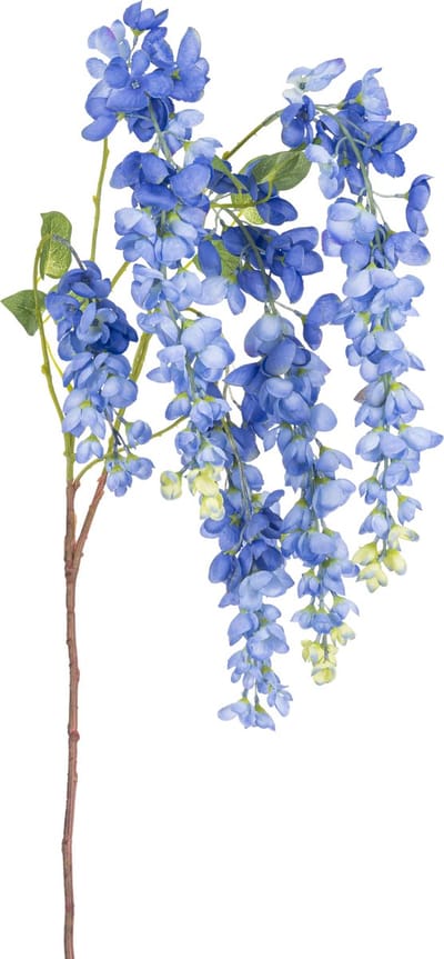 Easyplants | Kunst Blauweregen 115 cm | Zijde | Nepbloemen | blauw | Onderhoudsvrij | Kant-en-klaar