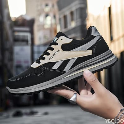 Heren schoenen voor lente herfst ademende sportschoenen trendy eenvoudig comfortabel veelzijdige casual schoenen 40 gray