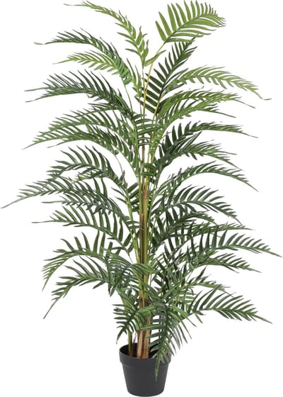 Kunstpalm Arecablad Orlando | 140cm – Volle Areca Palm Deluxe – Nep Kamerplant – Groene Kunstpalm – Extra volle kunst kamerplant – Onderhoudsvrij