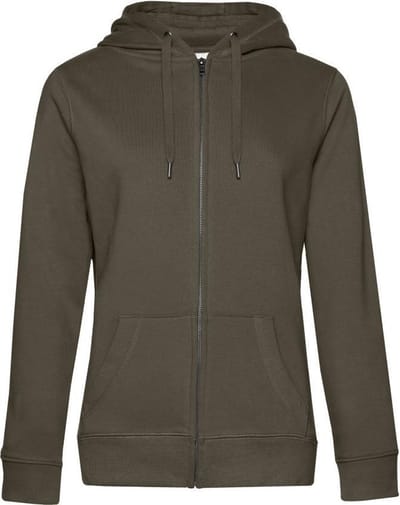 B&C Vrouwen/dames Koningin Hoodie (Kaki Groen)