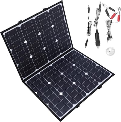 Opvouwbaar Zonnepaneel - Draagbare Lader - Buiten Opladen - Dubbele USB Poorten - 200 Watt - Zwart