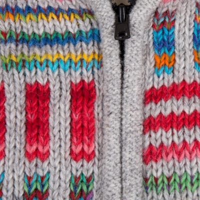 Gebreid Wollen Dames Vest van Schapenwol met Katoenen Voering en afneembare capuchon - SHAKALOHA - W Tictac ZH S