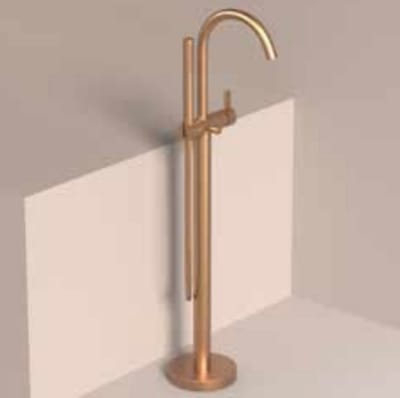 IVY Bond Badmengkraan vrijstaand met draaibare uitloop, slang 150cm en staafhanddouche Mat zwart PED