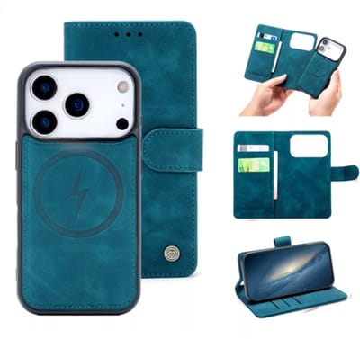 Casemania – Bookcase 2-1 MagSafe – iPhone 17 Pro Max Groen