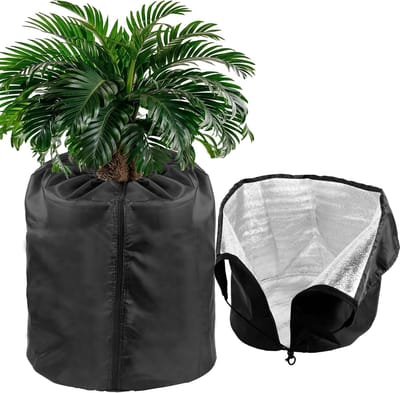 Vorstbeschermende plantenpothoes - 2 stuks - Winter beschermingspot voor planten - Vorstbeschermende hoes planten - Isolatiehoes voor plantenpotten - Plantenbeschermende hoes - Vorstbeschermende hoes voor buitenplanten in de winter - 45*55cm - Zwart