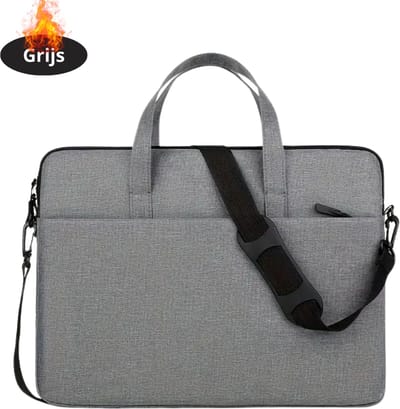 Nivard Laptoptas Schokbestendig - Laptop Sleeve - Rugtas - Schoudertas - Laptoshoes - Kantoortas - Dames & Heren - Grijs