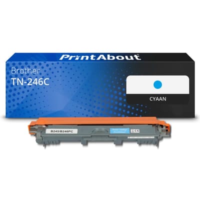 PrintAbout huismerk Toner TN-246C Cyaan Hoge capaciteit Geschikt voor Brother