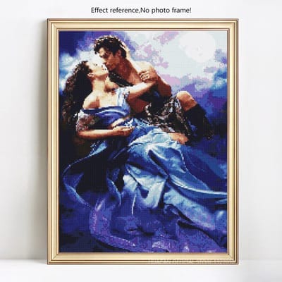 Peinture diamant 5D à faire soi-même, broderie complète de Couple, image en strass, vente 20X30 gray