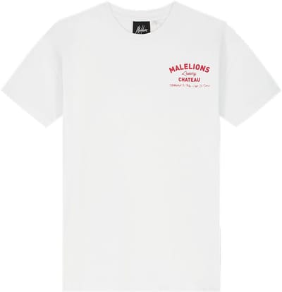 Malelions - Junior Relaxed Chateau T-Shirt - White - Maat 128